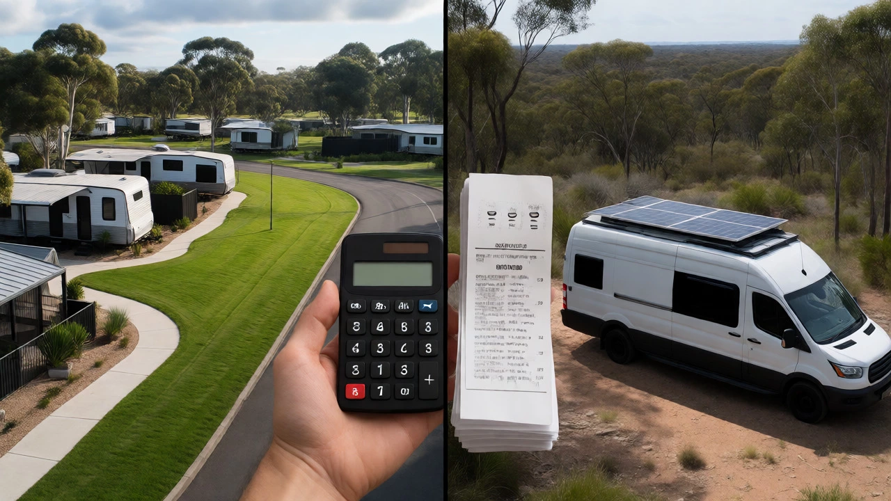 Comparison of paid caravan parks versus free public land camping